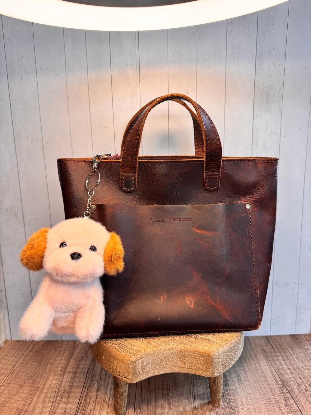 Plush Pink Dog Purse Charm Golden Retriever Puppy Keychain Charm NeW!  Fast SHIP